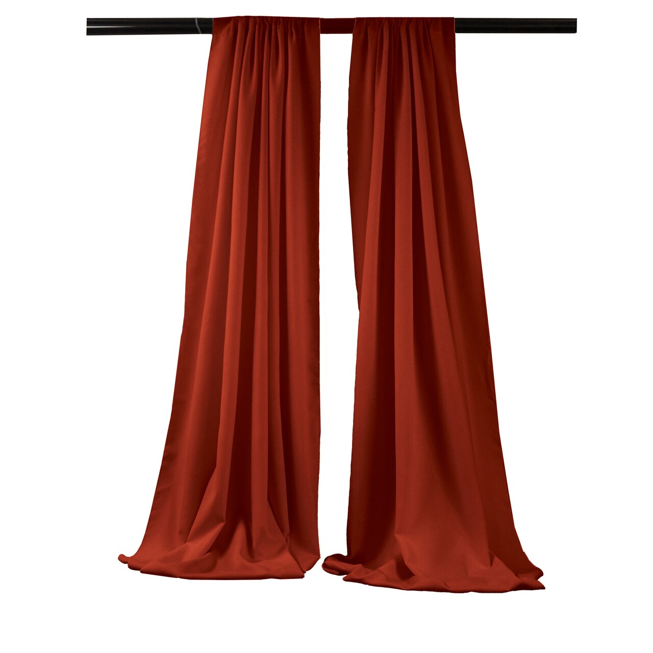 Pack of 2 Polyester Poplin Backdrop Drapes 96 x 58 Inch Semi-Opaque Event Panels